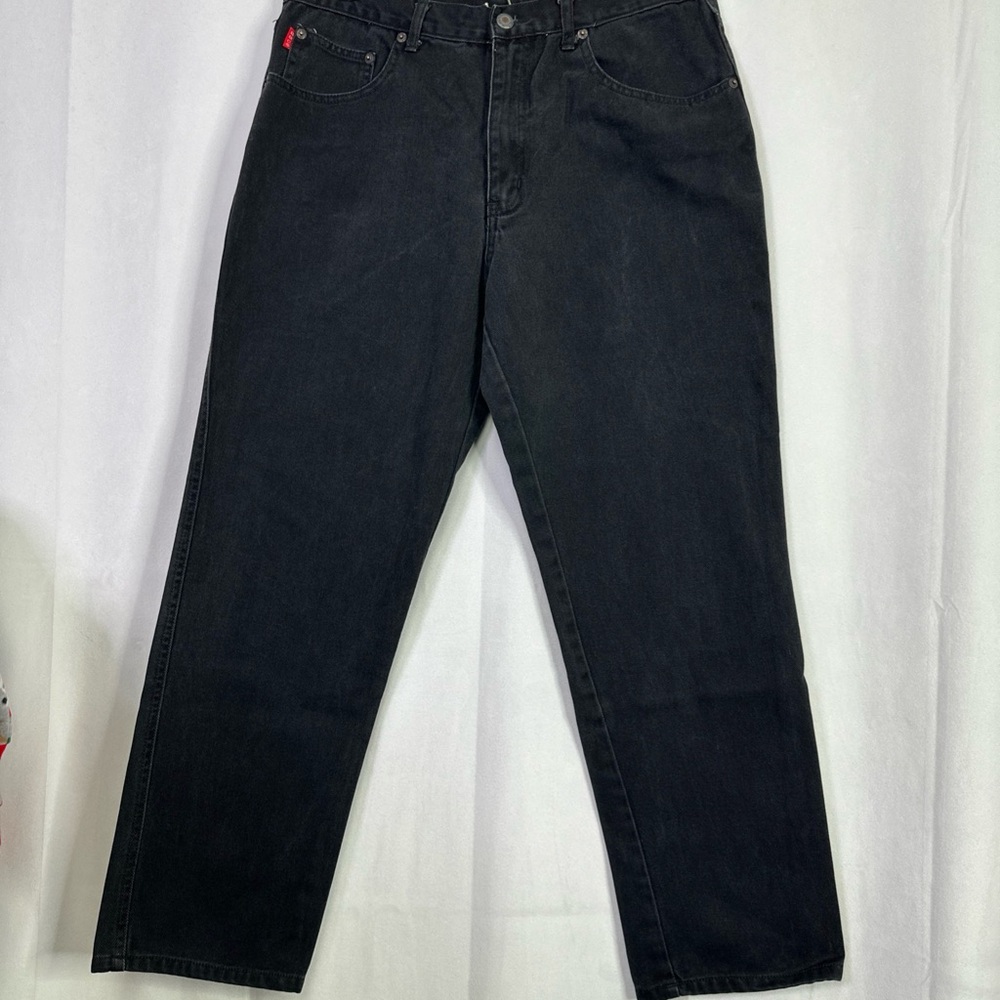 Vintage 90’s Bugle Boy Men’s Jeans Slightly Tapered 36 x 30 Black Retro